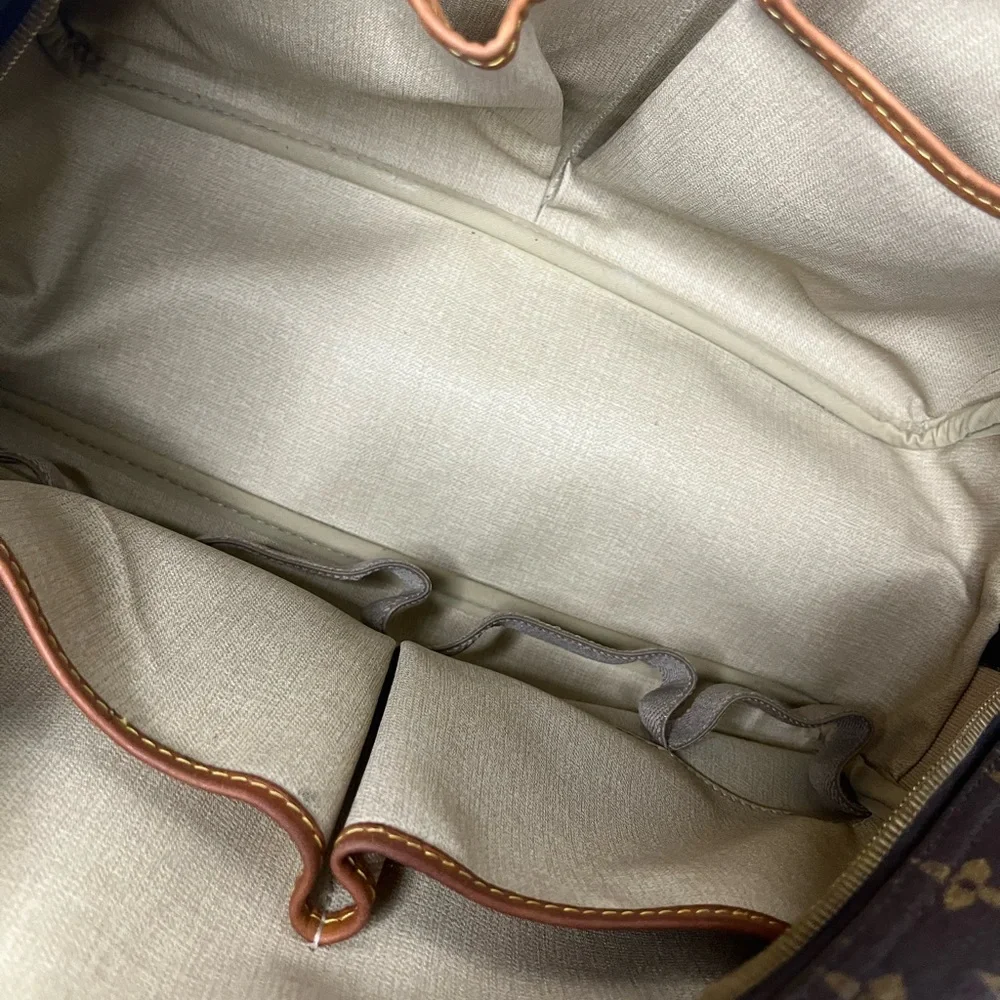 Louis Vuitton Brown Monogram Canvas Travel Bag with Vachetta Leather